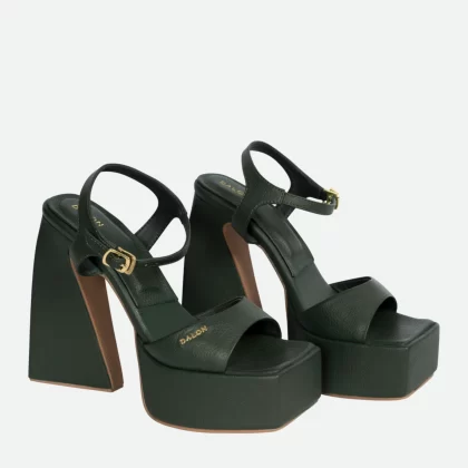 Emerald Block Heels